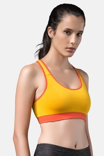 Buy Intimacy Reversible Sports Bra - Orange Yellow